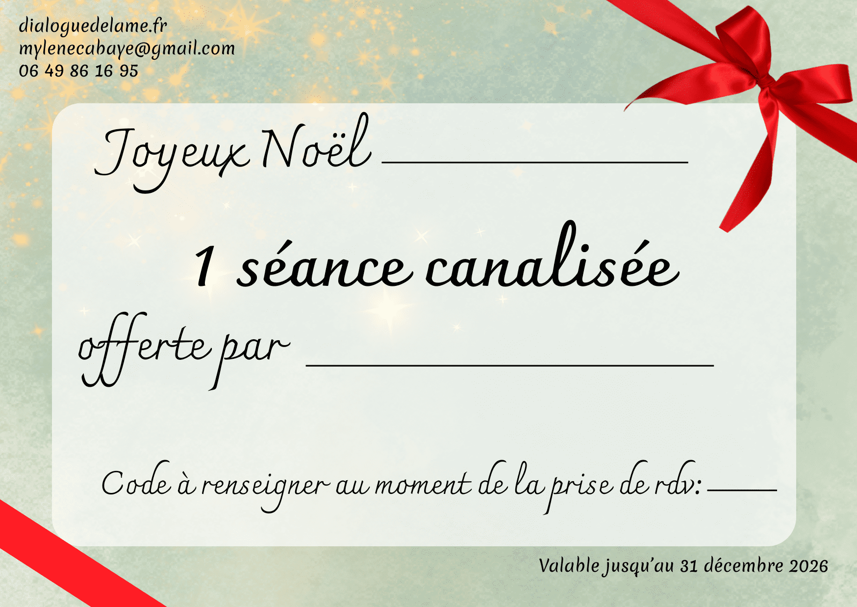 Carte Cadeau - Séance canalisée